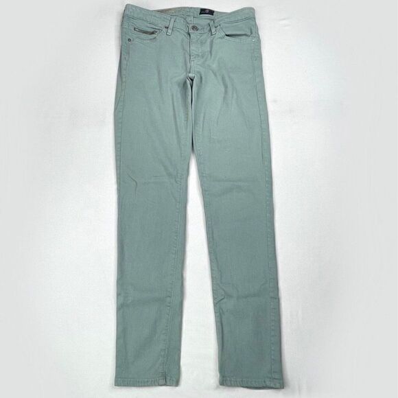 AG Adriano Goldschmied The Stevie Ankle Zip Slim Straight Leg Green - Picture 2 of 10
